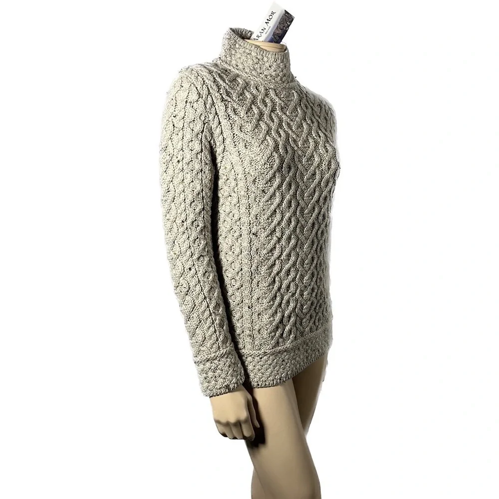 NWT Aran Mor Ireland 100% Merino Cable Knit Sweater - Picture 4 of 16